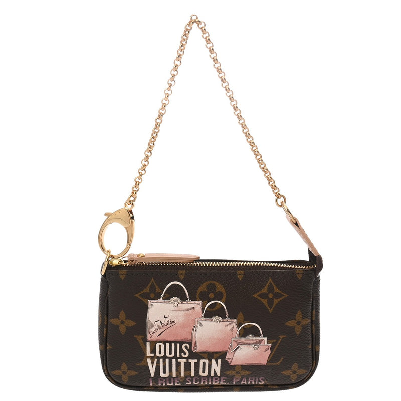 LOUIS VUITTON ルイヴィトン モノグラム ミニ アクセサリーポーチ トランクコレクション ブラウン M60245 レディース モノグラムキャンバス アクセサリーポーチ Aランク 中古 銀蔵