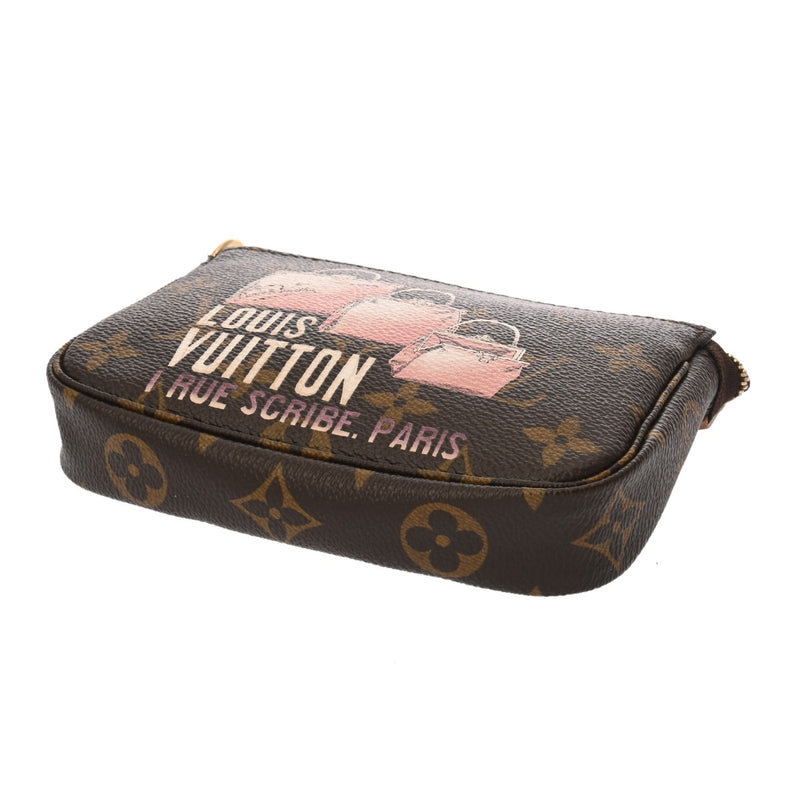 LOUIS VUITTON ルイヴィトン モノグラム ミニ アクセサリーポーチ トランクコレクション ブラウン M60245 レディース モノグラムキャンバス アクセサリーポーチ Aランク 中古 銀蔵