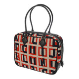 HERMES エルメス プリュム 28 インディゴ/ノワール C刻印(2018年頃) レディース キャンバス ハンドバッグ Aランク 中古 銀蔵