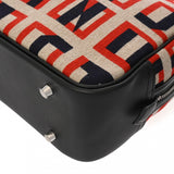 HERMES エルメス プリュム 28 インディゴ/ノワール C刻印(2018年頃) レディース キャンバス ハンドバッグ Aランク 中古 銀蔵