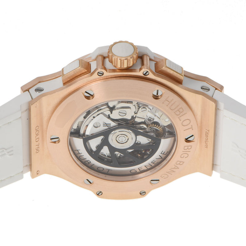 HUBLOT ウブロ ビックバン ポルトチェルボ 301.PE.2180.RW メンズ PG/ラバー 腕時計 自動巻き ホワイト文字盤 Aランク 中古 銀蔵