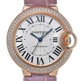 CARTIER カルティエ バロンブルー 33mm  WJBB0051 ボーイズ PG/アリゲーター 腕時計 自動巻き Aランク 中古 銀蔵