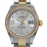 ロレックス デイトジャスト 10Pダイヤ 279383RBR -(8桁 ランダム) シルバー/ダイヤモンド レディース 腕時計 自動巻き 中古 銀蔵