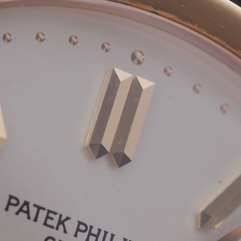 PATEK PHILIPPE パテックフィリップ カラトラバ 3796R-014 ボーイズ RG/革 腕時計 手巻き シルバー文字盤 Aランク 中古 銀蔵