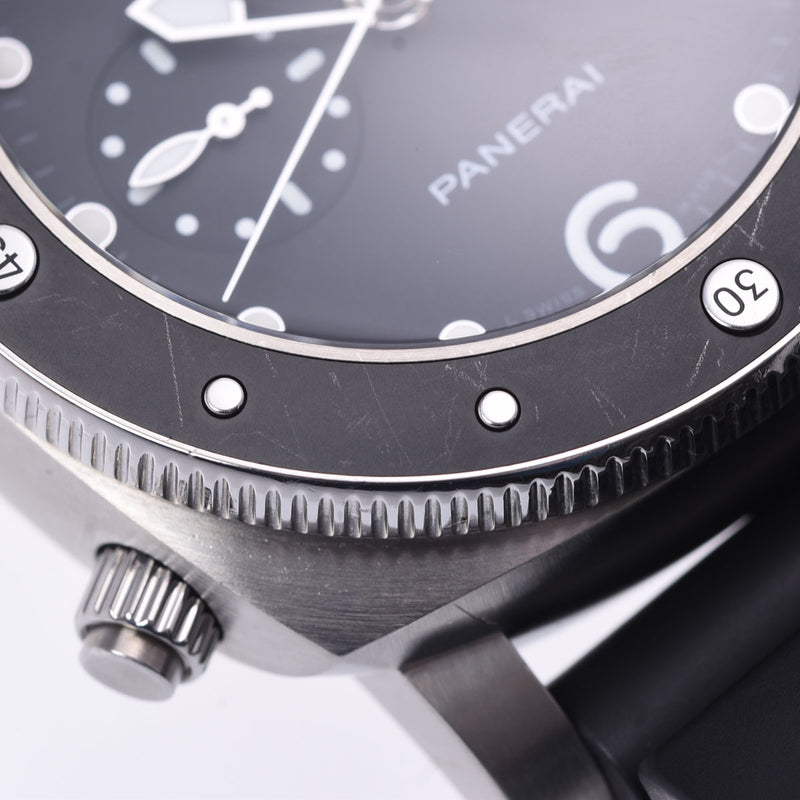 OFFICINE PANERAI オフィチーネパネライ ルミノール 1950 サブマーシブル3days PAM00615 メンズ チタン/ラバー 腕時計 自動巻き ブラック文字盤 Aランク 中古 銀蔵