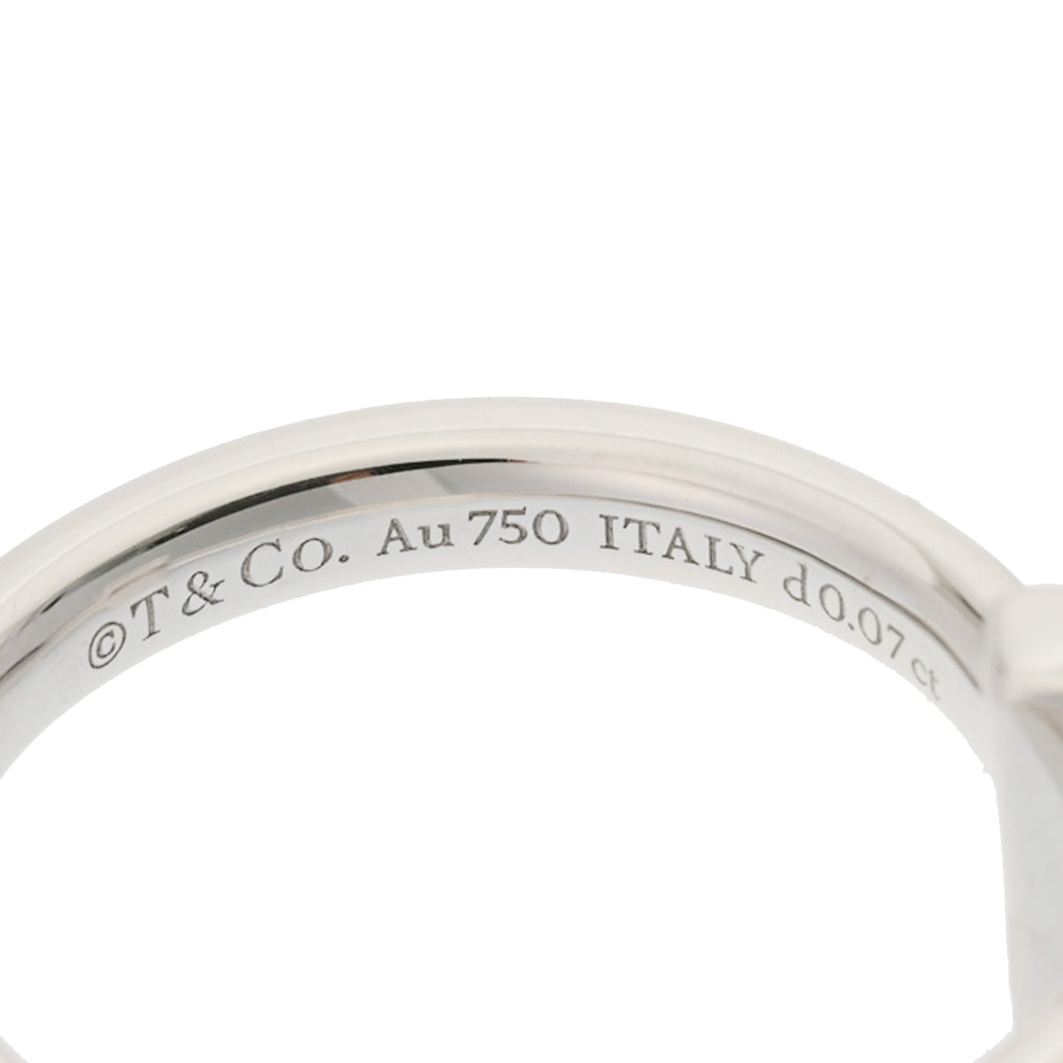 ティファニーTワン ダイヤ レディース K18ホワイトゴールド リング