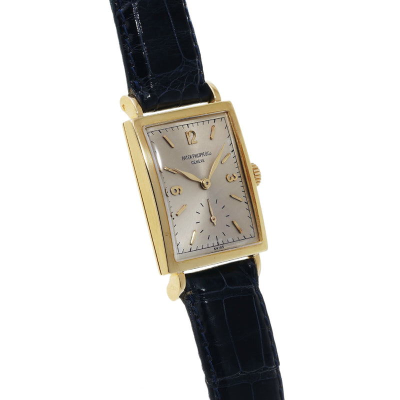 PATEK PHILIPPE パテックフィリップ アンティーク 1946年製 スモールセコンド 1564 ボーイズ YG/アリゲーター 腕時計 手巻き シルバーゴールド系文字盤 Aランク 中古 銀蔵