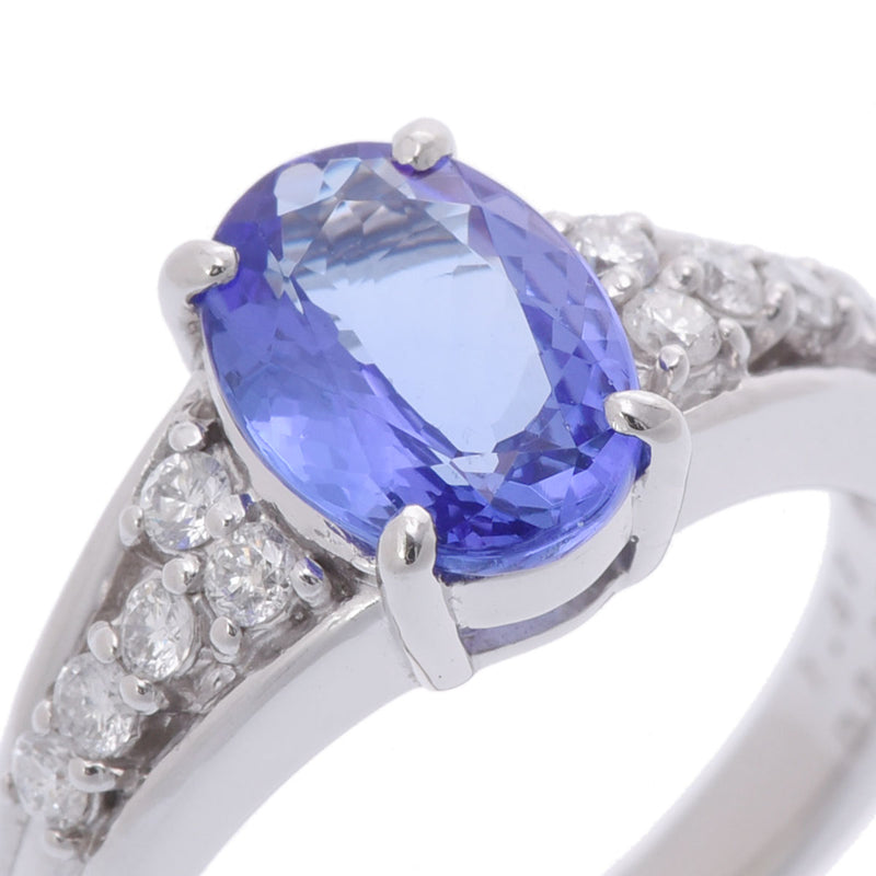 no brand ノーブランド タンザナイト1.87ct ダイヤ0.27ct #12 12号 レディース Pt900プラチナ リング・指輪 Aランク 中古 銀蔵