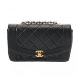 CHANEL シャネル マトラッセ ダイアナ チェーンショルダー 22cm  ブラック A01164 レディース ラムスキン ショルダーバッグ Bランク 中古 銀蔵