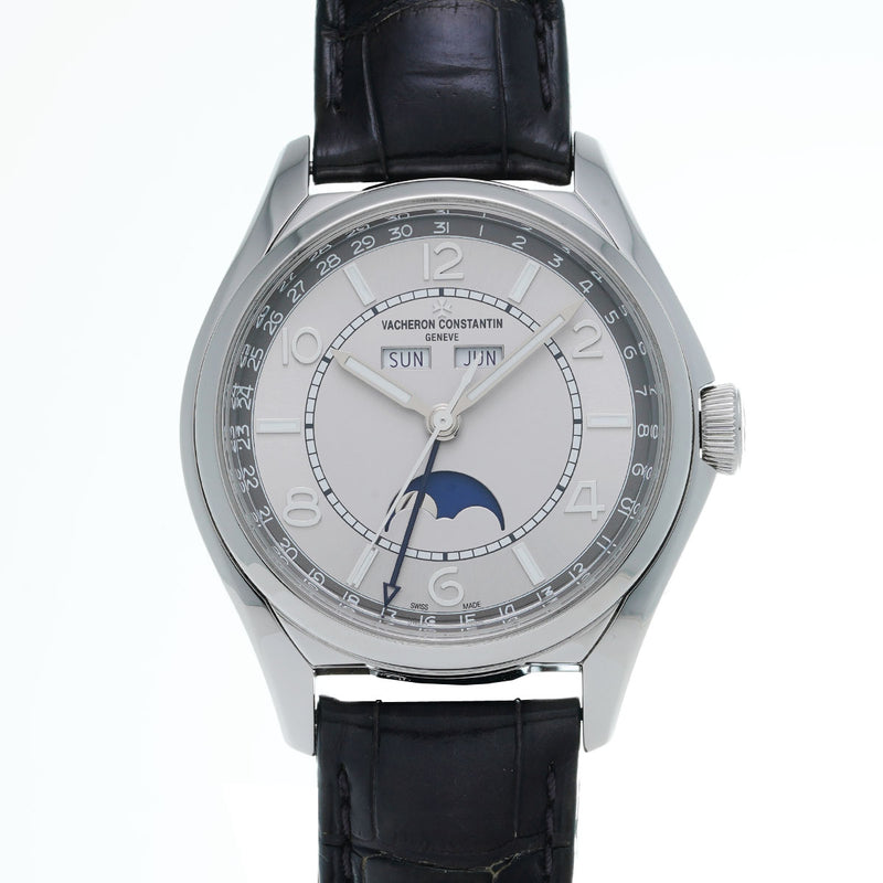 ヴァシュロンコンスタンタン フィフティーシックス コンプリートカレンダー 4000E/000A-B439 シルバー メンズ 腕時計 自動巻き 中古 銀蔵