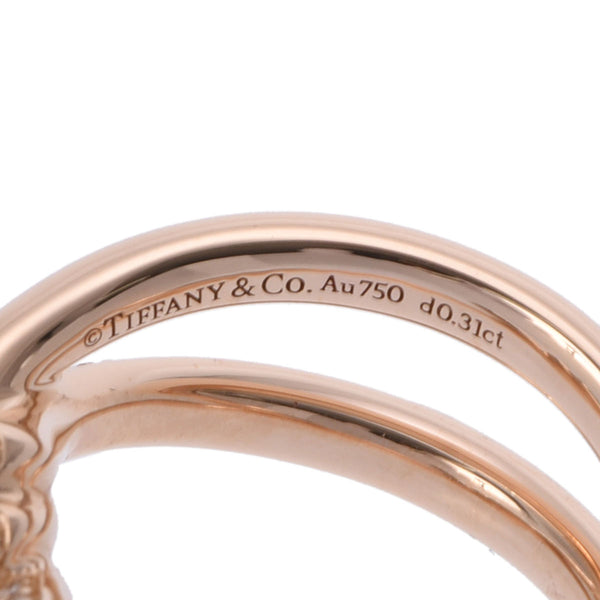 TIFFANY&Co. ティファニー ノット ダブルロウ リング ダイヤ 0.31ct #10 10号 レディース K18ピンクゴールド リング・指輪 Aランク 中古 銀蔵