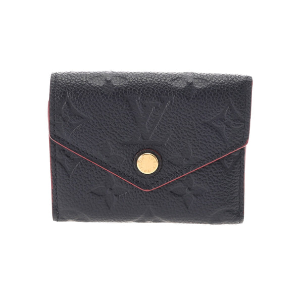 LOUIS VUITTON ルイヴィトン モノグラムアンプラント ポルトフォイユ マリーヌルージュ M64577 レディース レザー 三つ折り財布 Aランク 中古 銀蔵