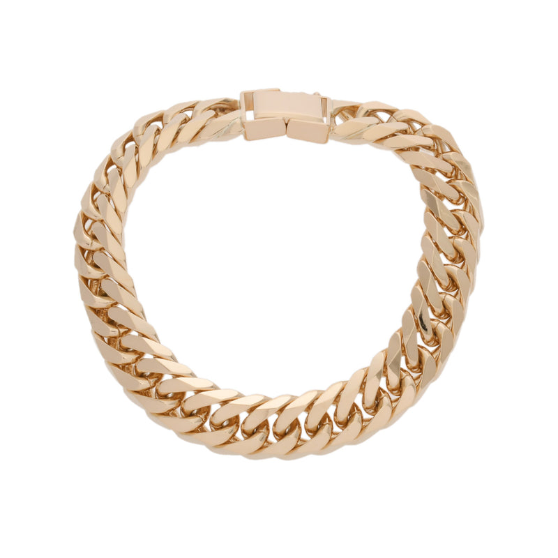 no brand ノーブランド 六面ダブル 喜平 チェーン 99.7g メンズ K18イエローゴールド YG ブレスレット Aランク 中古 銀蔵