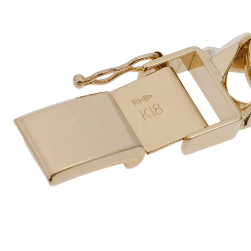 no brand ノーブランド 六面ダブル 喜平 チェーン 99.7g メンズ K18イエローゴールド YG ブレスレット Aランク 中古 銀蔵