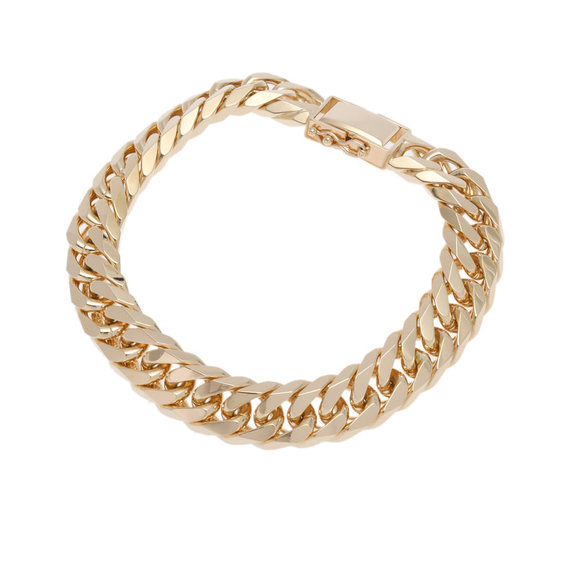 no brand ノーブランド 六面ダブル 喜平 チェーン 99.7g メンズ K18イエローゴールド YG ブレスレット Aランク 中古 銀蔵