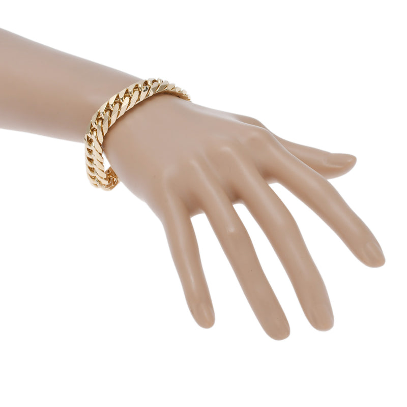 no brand ノーブランド 六面ダブル 喜平 チェーン 99.7g メンズ K18イエローゴールド YG ブレスレット Aランク 中古 銀蔵