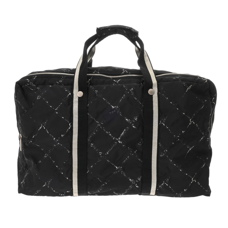CHANEL シャネル 旧トラベルライン ボストンバッグ ブラック ユニセックス ナイロン ボストンバッグ Bランク 中古 銀蔵