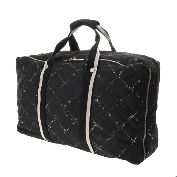 CHANEL シャネル 旧トラベルライン ボストンバッグ ブラック ユニセックス ナイロン ボストンバッグ Bランク 中古 銀蔵