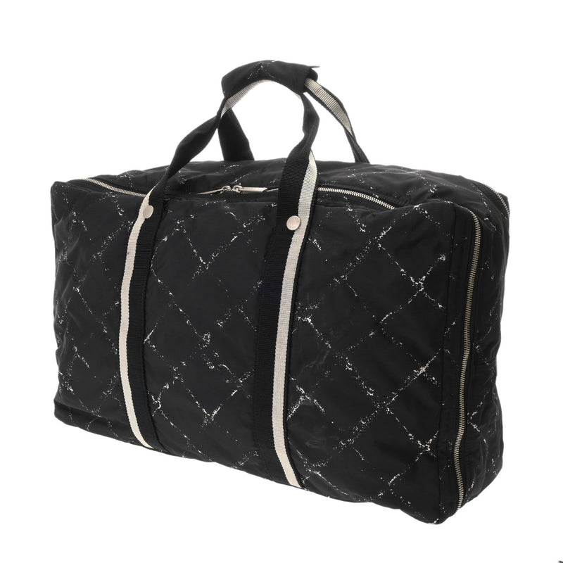 CHANEL シャネル 旧トラベルライン ボストンバッグ ブラック ユニセックス ナイロン ボストンバッグ Bランク 中古 銀蔵