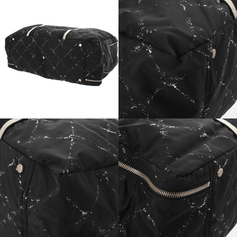 CHANEL シャネル 旧トラベルライン ボストンバッグ ブラック ユニセックス ナイロン ボストンバッグ Bランク 中古 銀蔵