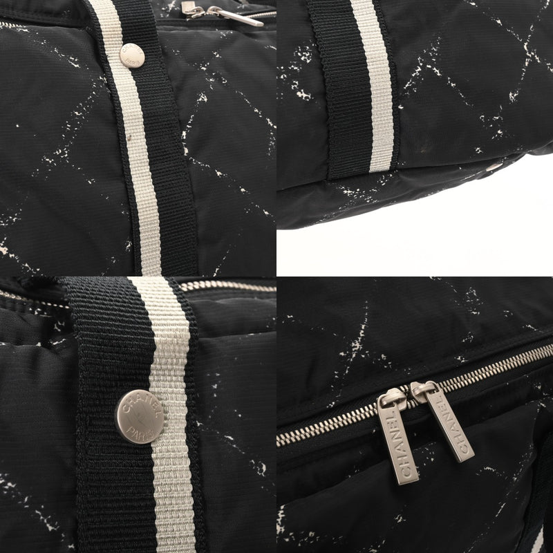 CHANEL シャネル 旧トラベルライン ボストンバッグ ブラック ユニセックス ナイロン ボストンバッグ Bランク 中古 銀蔵