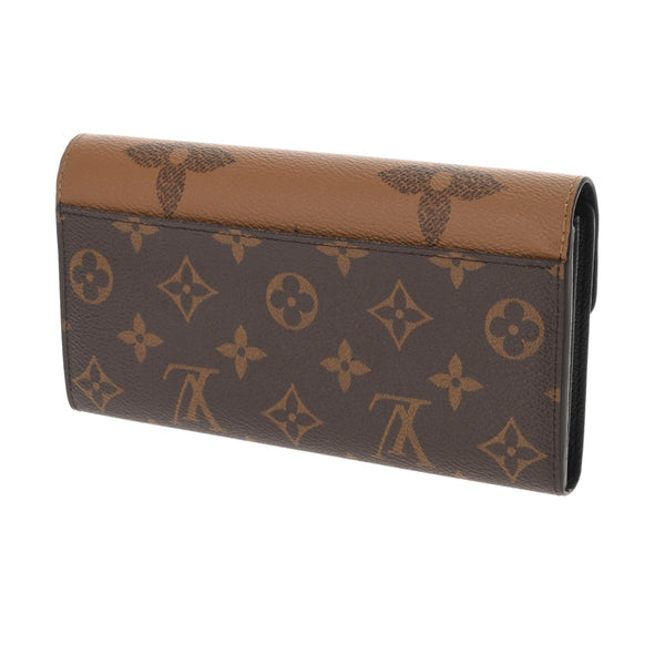 LOUIS VUITTON ルイヴィトン モノグラムジャイアント リバース ポルトフォイユ サラ ブラウン M80726 レディース モノグラムキャンバス 長財布 Aランク 中古 銀蔵