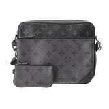 LOUIS VUITTON ルイヴィトン モノグラムエクリプス トリオメッセンジャー 黒/グレー M69443 メンズ モノグラムキャンバス ショルダーバッグ ABランク 中古 銀蔵