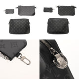 LOUIS VUITTON ルイヴィトン モノグラムエクリプス トリオメッセンジャー 黒/グレー M69443 メンズ モノグラムキャンバス ショルダーバッグ ABランク 中古 銀蔵
