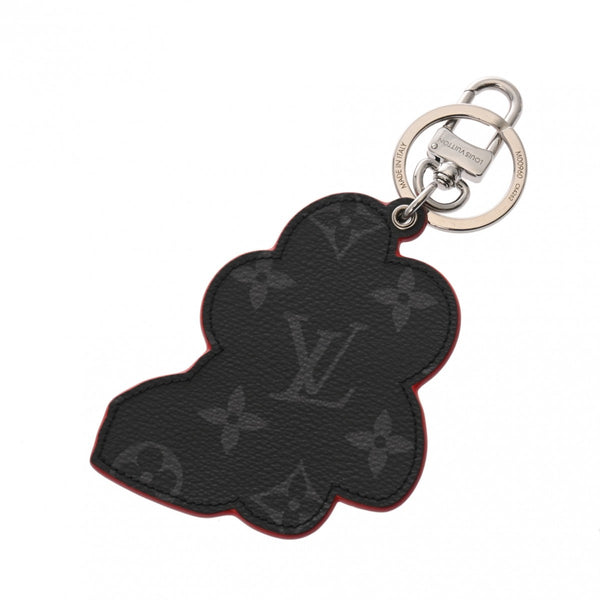 LOUIS VUITTON ルイヴィトン モノグラムエクリプス ポルトクレ ヴィヴィエンヌ チャーム レッド ブラック M00960 レディース モノグラムキャンバス キーホルダー ABランク 中古 銀蔵