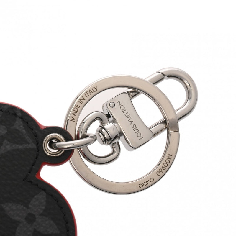 LOUIS VUITTON ルイヴィトン モノグラムエクリプス ポルトクレ ヴィヴィエンヌ チャーム レッド ブラック M00960 レディース モノグラムキャンバス キーホルダー ABランク 中古 銀蔵