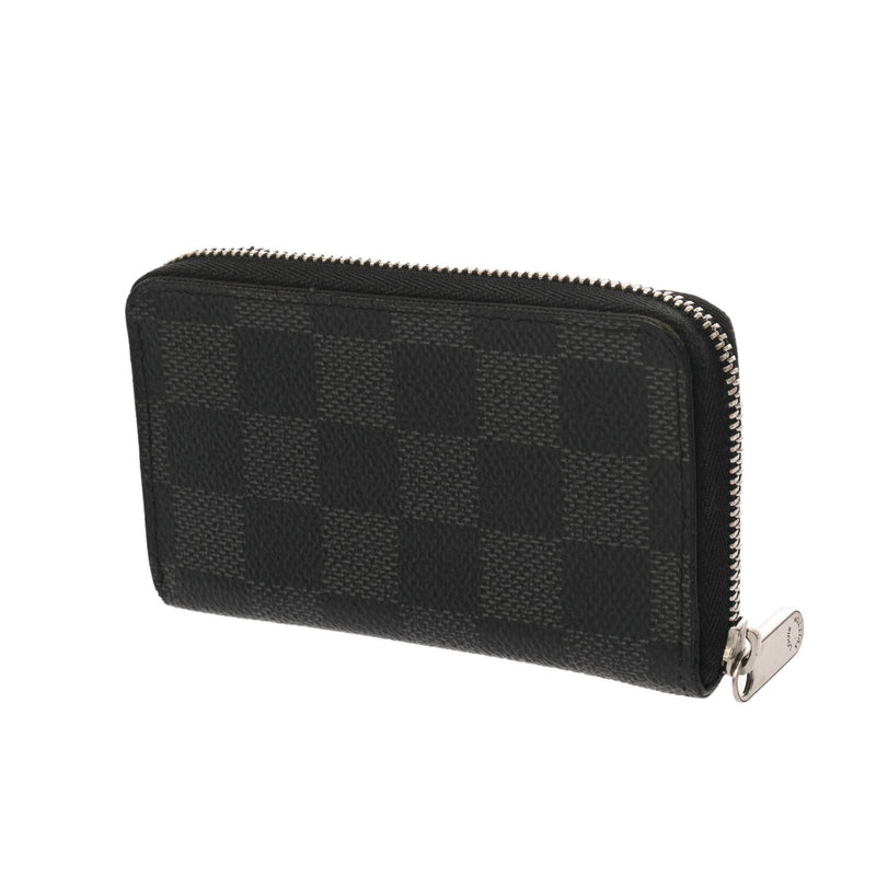 LOUIS VUITTON ルイヴィトン ダミエグラフィット ジッピーコインパース ブラック N63076 メンズ ダミエキャンバス コインケース Bランク 中古 銀蔵