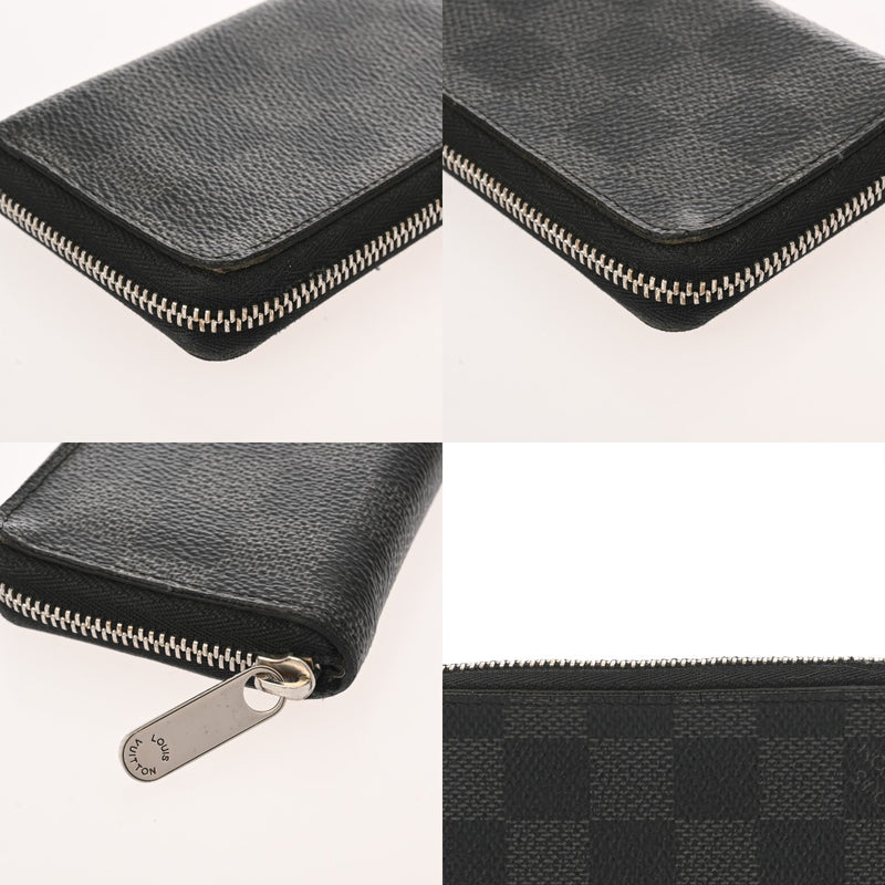 LOUIS VUITTON ルイヴィトン ダミエグラフィット ジッピーコインパース ブラック N63076 メンズ ダミエキャンバス コインケース Bランク 中古 銀蔵