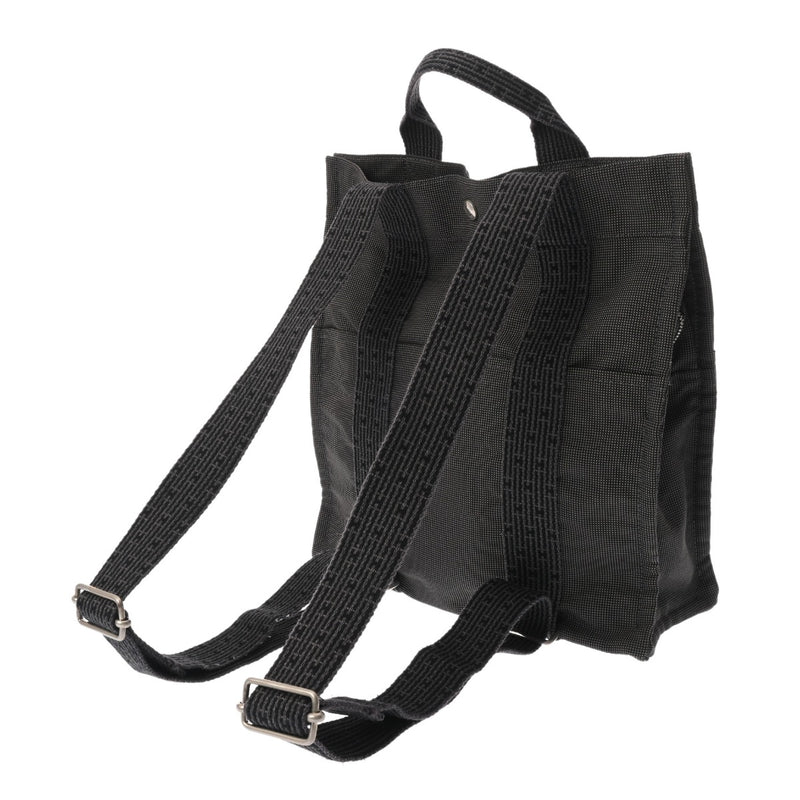 HERMES エルメス エールライン アド MM グレー レディース キャンバス リュック・デイパック Bランク 中古 銀蔵