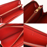 LOUIS VUITTON ルイヴィトン モノグラムアンプラント ポルトフォイユクレマンス スカーレット M63698 ユニセックス レザー 長財布 ABランク 中古 銀蔵