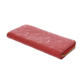 LOUIS VUITTON ルイヴィトン モノグラムアンプラント ポルトフォイユクレマンス スカーレット M63698 ユニセックス レザー 長財布 ABランク 中古 銀蔵