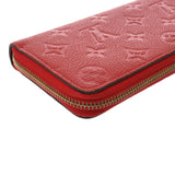 LOUIS VUITTON ルイヴィトン モノグラムアンプラント ポルトフォイユクレマンス スカーレット M63698 ユニセックス レザー 長財布 ABランク 中古 銀蔵