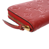 LOUIS VUITTON ルイヴィトン モノグラムアンプラント ポルトフォイユクレマンス スカーレット M63698 ユニセックス レザー 長財布 ABランク 中古 銀蔵