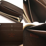 LOUIS VUITTON ルイヴィトン ダミエ ジッピーウォレット ブラウン N60015 ユニセックス ダミエキャンバス 長財布 Bランク 中古 銀蔵