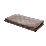 LOUIS VUITTON ルイヴィトン ダミエ ジッピーウォレット ブラウン N60015 ユニセックス ダミエキャンバス 長財布 Bランク 中古 銀蔵