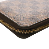 LOUIS VUITTON ルイヴィトン ダミエ ジッピーウォレット ブラウン N60015 ユニセックス ダミエキャンバス 長財布 Bランク 中古 銀蔵