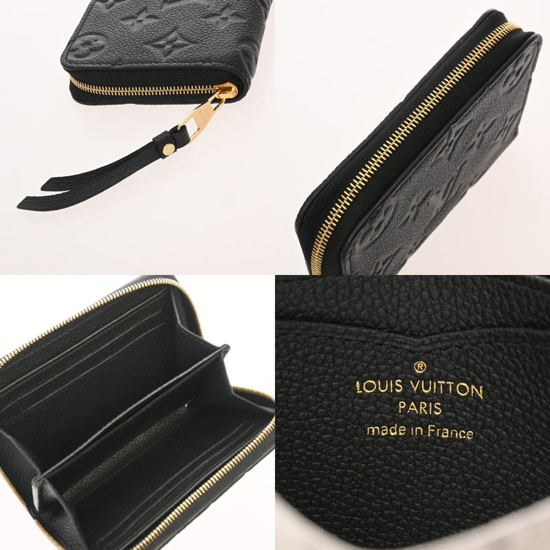 LOUIS VUITTON ルイヴィトン モノグラムアンプラント ジッピーコインパース ノワール M60574 ユニセックス レザー コインケース Aランク 中古 銀蔵
