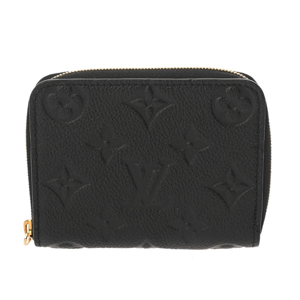 LOUIS VUITTON ルイヴィトン モノグラムアンプラント ジッピーコインパース ノワール M60574 ユニセックス レザー コインケース Aランク 中古 銀蔵