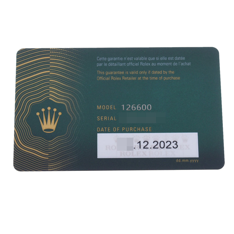 ロレックス シードゥエラー 126600 8桁ランダム番 黒 メンズ 腕時計 自動巻き 銀蔵