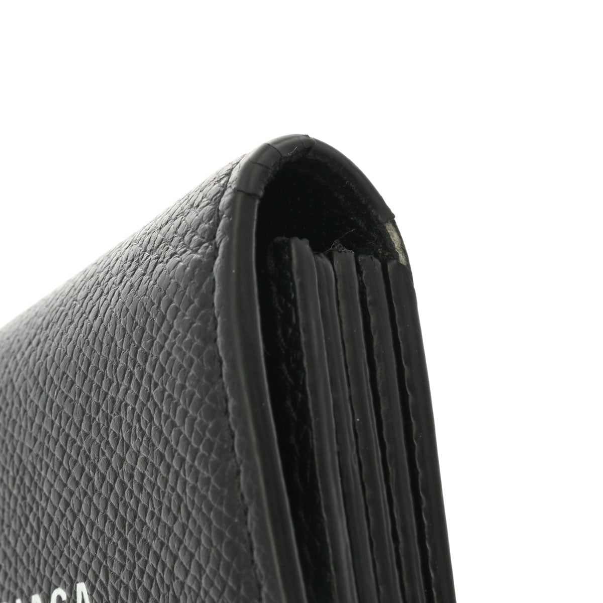 バレンシアガ 黒 ユニセックス レザー カードケース 594313