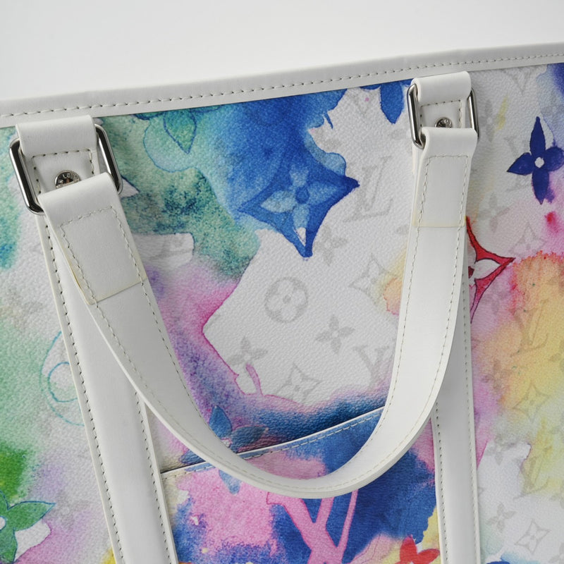 LOUIS VUITTON ルイヴィトン モノグラムウォーターカラー ウィークエンド トート GM 2WAY 白/マルチカラー M45754 メンズ モノグラムキャンバス トートバッグ Aランク 中古 銀蔵