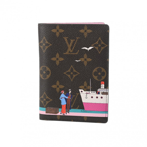 LOUIS VUITTON ルイヴィトン モノグラム クーヴェルテュール パスポール ブラウン/ピンク M62144 レディース モノグラムキャンバス パスポートケース Aランク 中古 銀蔵