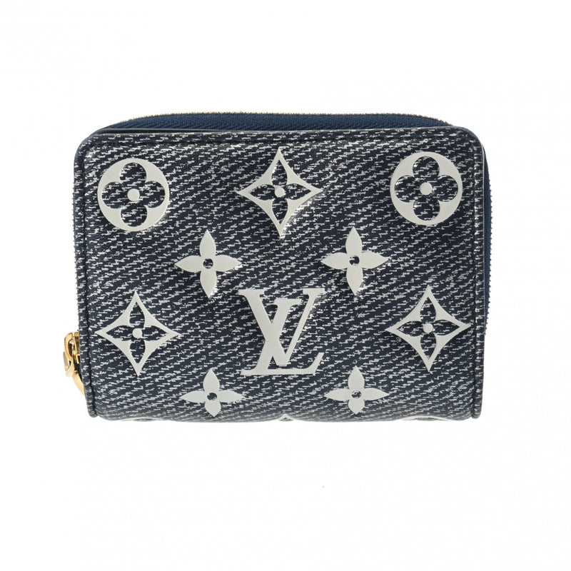 LOUIS VUITTON ルイヴィトン モノグラム ポルトフォイユ ルー ネイビー M82525 ユニセックス ラムスキン 二つ折り財布 Bランク 中古 銀蔵