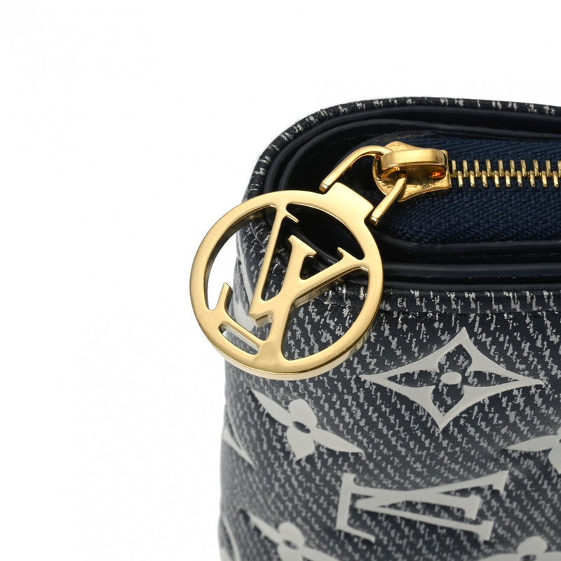 LOUIS VUITTON ルイヴィトン モノグラム ポルトフォイユ ルー ネイビー M82525 ユニセックス ラムスキン 二つ折り財布 Bランク 中古 銀蔵