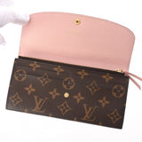 LOUIS VUITTON ルイヴィトン モノグラム ポルトフォイユエミリー 旧型 ローズバレリーヌ M61289 レディース モノグラムキャンバス 長財布 ABランク 中古 銀蔵
