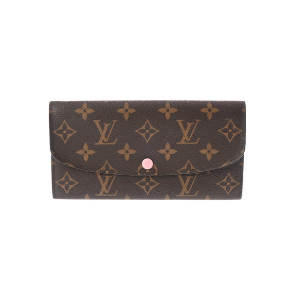 LOUIS VUITTON ルイヴィトン モノグラム ポルトフォイユエミリー 旧型 ローズバレリーヌ M61289 レディース モノグラムキャンバス 長財布 ABランク 中古 銀蔵